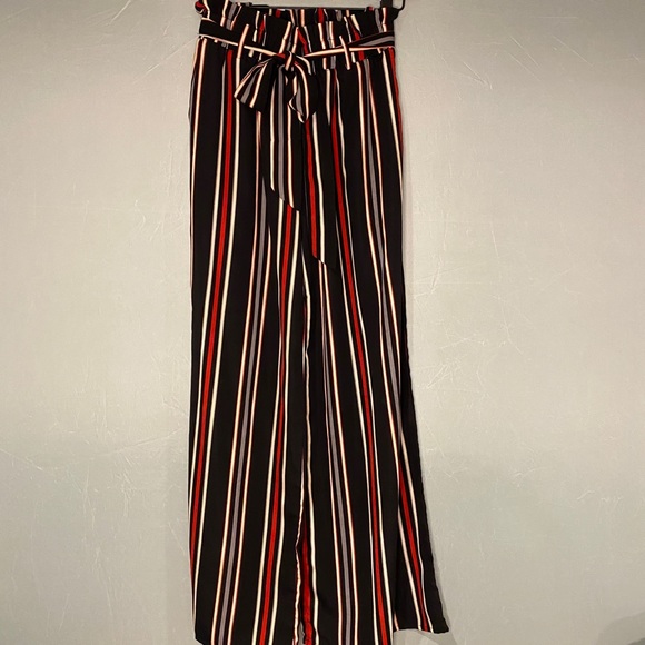 entro Pants - Striped wide leg palazzo pants